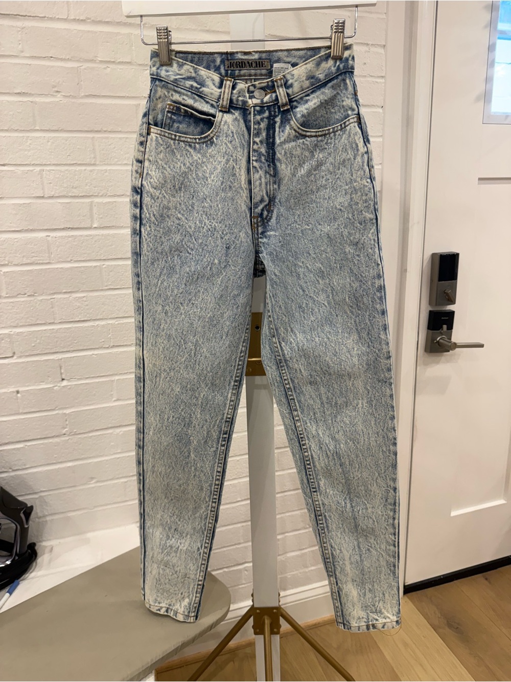 Jordache Acid Wash High-Rise Jeans - Light Blue